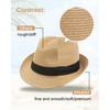 Zylioo Large Straw Hats for Big Heads, Trilby Fedora Roll-up
