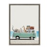 Kate and Laurel Sylvie Summer Animal Adventures Framed Canvas Wall
