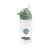 Done by Deer Happy Clouds Water Bottle with Straw Green