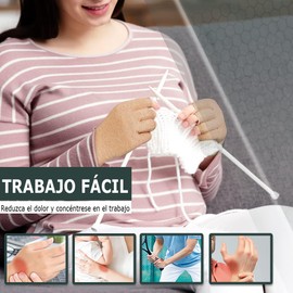 Guantes de Artritis Para Mujer, Guantes de Compresión para Artrosis 2 Pares, Alivio Del Dolor Del Túnel Carpiano, Reumatoide, Osteoartritis, para Bicicletas, Deportes, Trabajo, Mecanografí, S, Marrón