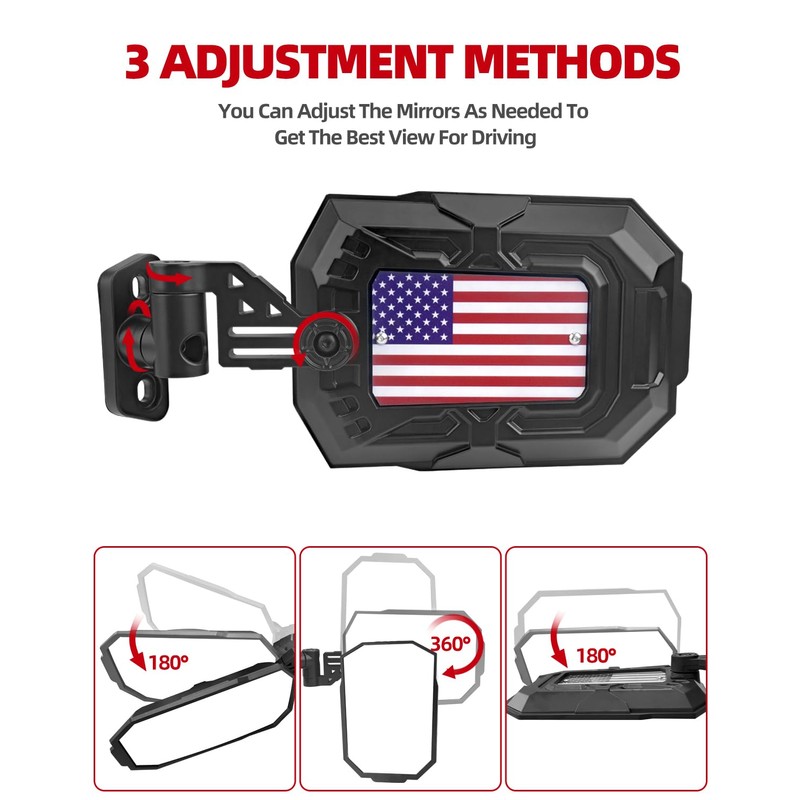 NKCELL POWER Mirrors Doors Off Compatible with Wrangler JK