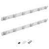 Fecraf Coat Hooks, White Coat Hooks Heavy Duty, Wall Mounted