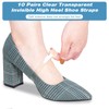 KALIONE 10 Pairs Clear Invisible High Heel Shoe Straps, Elastic