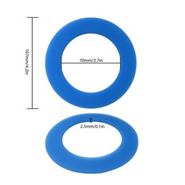 Zafina-UP 7301111-0070A 3Pcs Flush Valve Seal with Silicone Material for American Standard Toilet Parts Replacement for Champion 4 and Eljer Titan 4