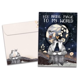 Tree-Free Greetings - Birthday Cards - Artful Designs - 1 Card + Matching Envelopes - Made in USA - 100% Recycled Paper - 5"x7" - You Bring Magic (GO65327)