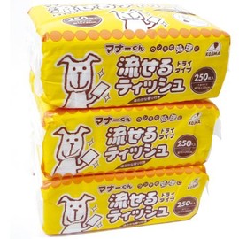 Kojima (PB) Manor-kun Flushable Tissue, Faint Scent, 250 Sheets x 3, White