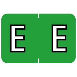 Tabbies Barkley ABKM Compatible 91620 Series Alpha Labels, Light Green "E", 1”H x 1-1/2”W Label Size, Filing Color Code System, 500 Labels Per Roll (91625)