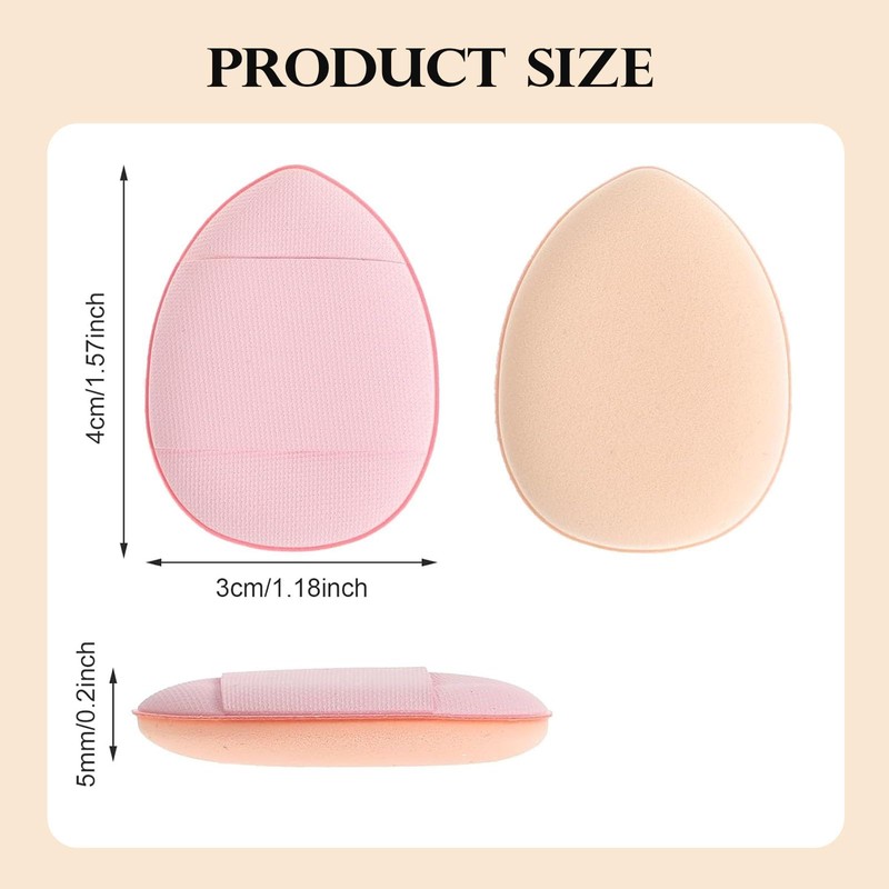 GGUFAY 10 Pieces Mini Powder Puff Powder Puff Finger Makeup