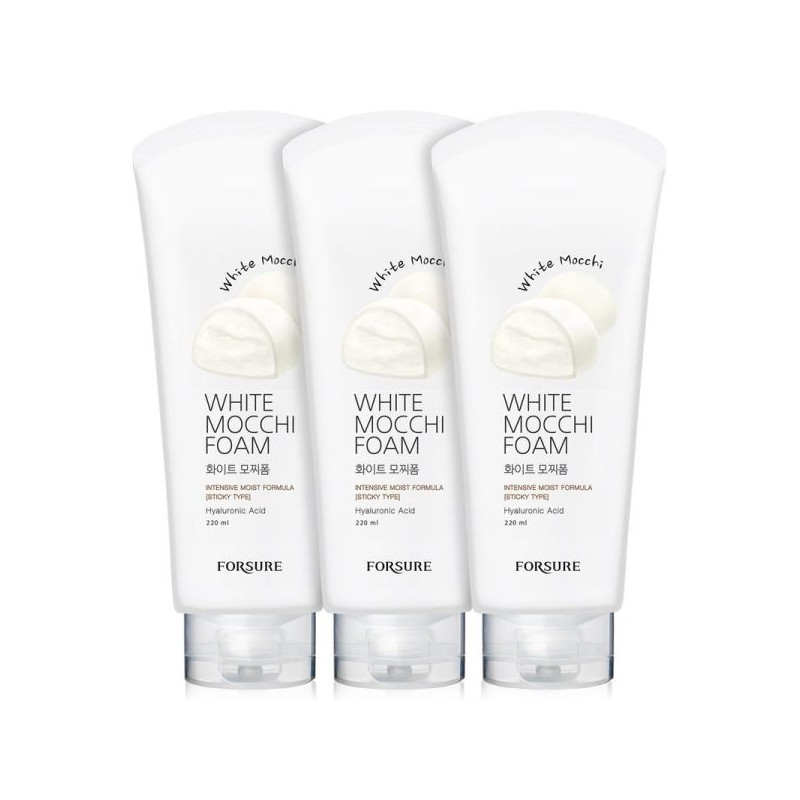 C2Y 포슈어 블랙 화이트 모찌 대용량 폼클렌징 220mlX3개 Foshure Black