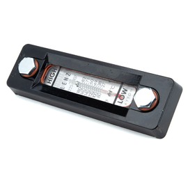 Lenz T-550-5 Hydraulic Tank Level Gauge with Temperature Display - 5-Inch Mounting - Dual Function Fluid Level Indicator and Thermometer, 200°F Max, Industrial Grade Polyamide Construction