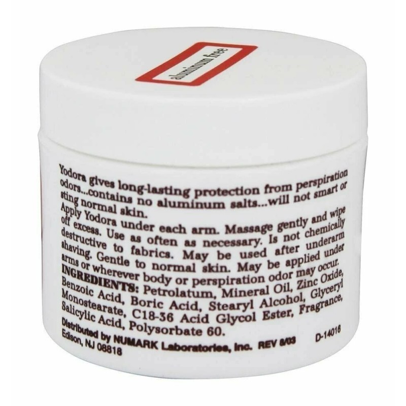 Yodora Deodorant Cream Non Irritating Long Lasting Odor Protection Original