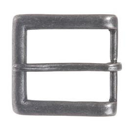 1 1/2" (40 mm) Nickel Free Single Prong Rectangular Belt Buckle, Antique Silver