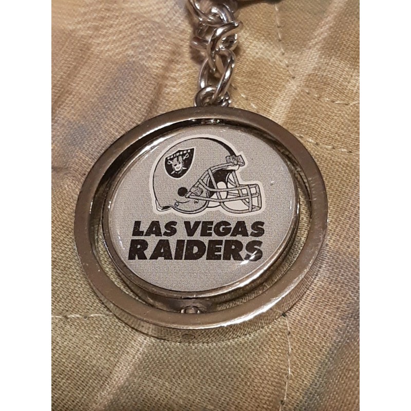 Team Sports America LAS VEGAS RAIDERS METAL SPINNER Keychain Key