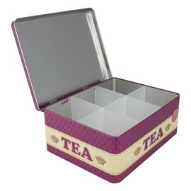 Vintage Retro Herbal Tea Tin (Purple)