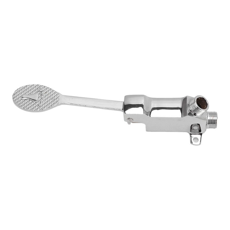 Faucet Foot Pedal Valve Silver Stainless Steel Water Saving Floor