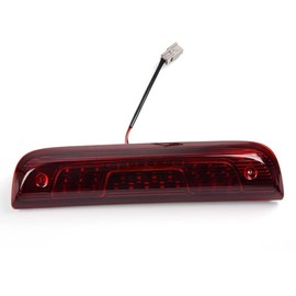 PIT66 LED 3rd Brake Light, Compatible with 14-18 Chevy Silverado 1500 2500HD 3500 3500HD/14-18 GMC Sierra 1500 2500HD Third Brake Stop Lamp Light Red Lens Black Housing