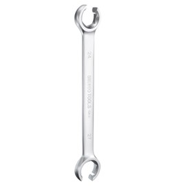 sourcing map Flare Nut Wrench 24mm x 27mm CR-V Nickel Plating Wrench for DIY Automotive Repairs and Household Maintenance