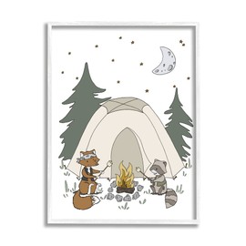 Stupell Industries Woodland Animals Camping Nature Tent Roasting Marshmallows Framed Wall Art, Design By Sweet Melody Designs