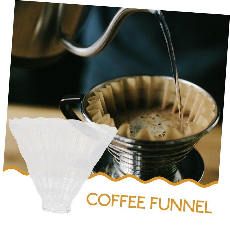 SHINEOFI 2pcs Heat Resistant Thick Glass Coffee Dripper Funnel Large