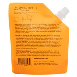 SweetSpot Labs Buff & Brighten Ingrown Hair Treatment Spray Refill, Clear