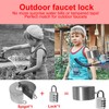 Water Spigot Lock with Padlock, Faucet Locks Outdoor Made of
