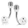 3 Prong Outlet Light Socket Adapter,Light Bulb to Outlet Socket