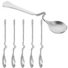 OSALADI 6pcs Hanging Coffee Spoons, Bending Handle Jam Spoons Stainless