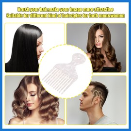 RENEWREVITAL Wide Tooth, Afro Hair Pick Comb, Hair Styling Tool for Men Women, Plastic, White, 4.8 Inch Routine