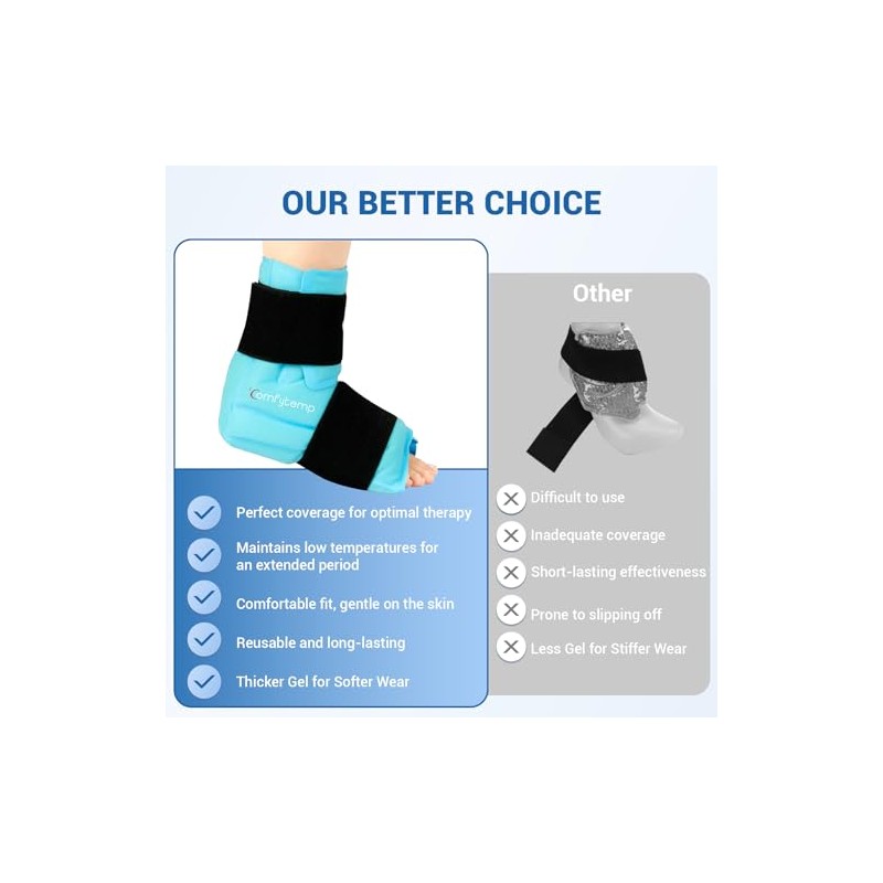 Comfytemp Comfytemp Large Ankle Foot Ice Pack Wrap 1Pack, Reusable