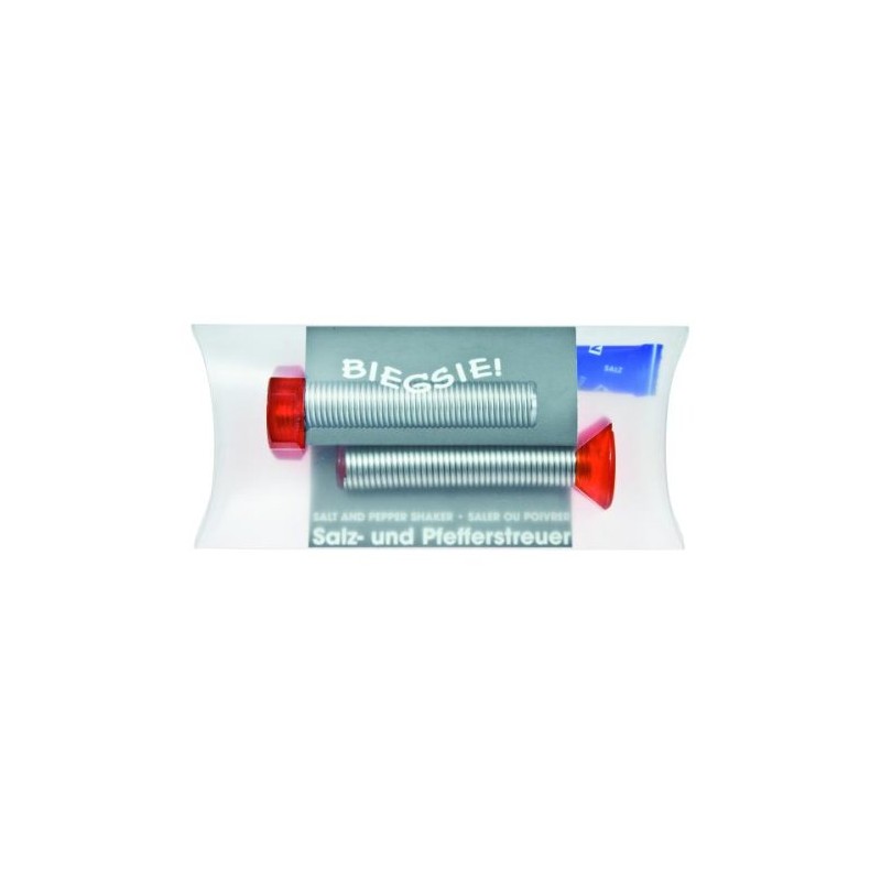 Take2 98004 Biegsie Salt and Pepper Shaker Set Plastic Red