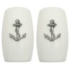 Ships Anchor China Salt and Pepper Shakers Cruet Set Modern