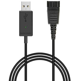 VoiceJoy Quick Disconnect to USB Adapter for Jabra GN Headsets and workable for Jabra Link 230