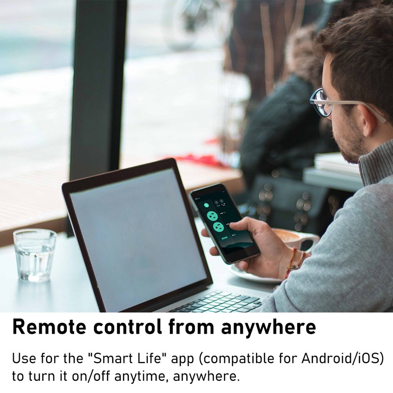 15A WiFi Smart Wall Socket Partition Control USB Interface Remote