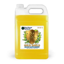 Silica Supplement for Plants Liquid Potassium Silicate - Blue Planet Nutrients Gold Shield for Stronger Stems & Stress Resistance - Gallon