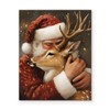 TYPTEK Christmas Wall Art Jolly Santa Claus Holding a Christmas