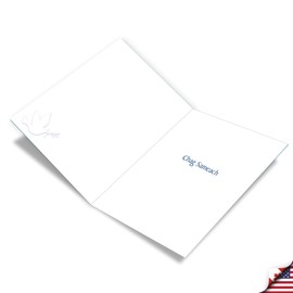 NobleWorks Jumbo Rosh Hashanah Paper Card 8.5 x 11 Inch with Envelope (1 Pack) Jewish Holiday Cards Shana Tova Symbols - Dove J10182ARHG