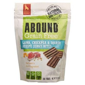 Abound Grain Free Natural Lamb, Chickpea & Squash Jerky Bites Dog Treats - 12 Oz Bag