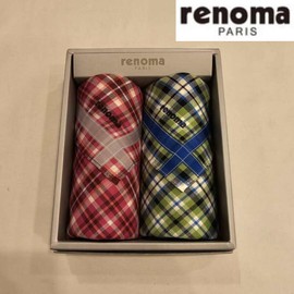 Renoma 대구백화점 레노마남녀2매 선염 손수건 세트(RDO113번) Daegu Department Store Renoma Men's and Women's 2-Piece Yarn-Dyed Handkerchief Set (Model RDO113)