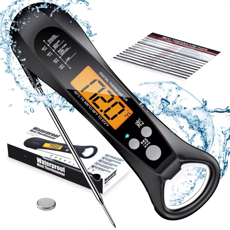 ROUUO Meat Thermometer Digital, Instant Read Meat ThermometerI for Grill