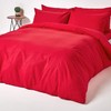 HOMESCAPES Red Deep Fitted Sheet (12”) Double 200 TC 400