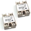 FainWan 2pcs SSR-25DA Solid State Relay Single Phase Semi-Conductor Relay