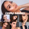 Losha Eyelashes Natural Look Faux Mink Lashes Pack Handmade Fluffy