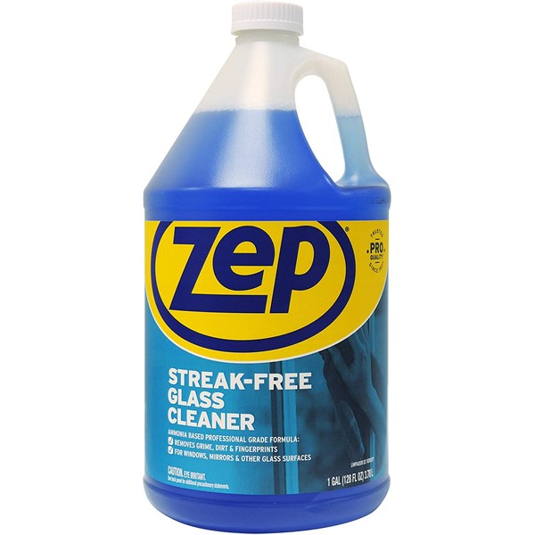 Zep Streak-Free Glass Cleaner 128 Ounce ZU1120128 (2-Pack) Pro Strength