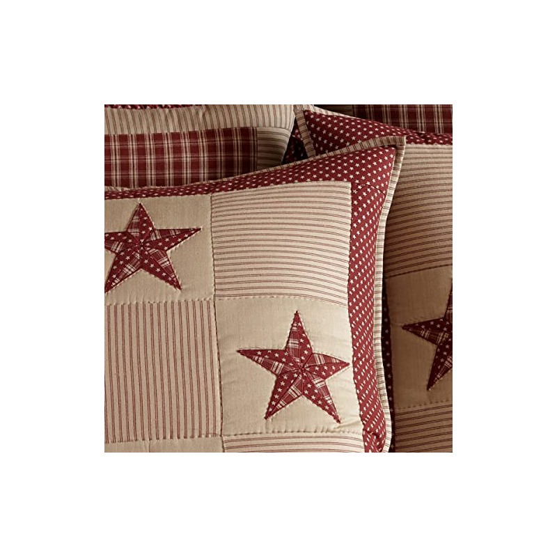Park Designs Red Sturbridge Patch Euro Sham