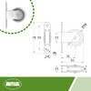 Amig - Galvanised Pulley with Metal Roller and Holder for