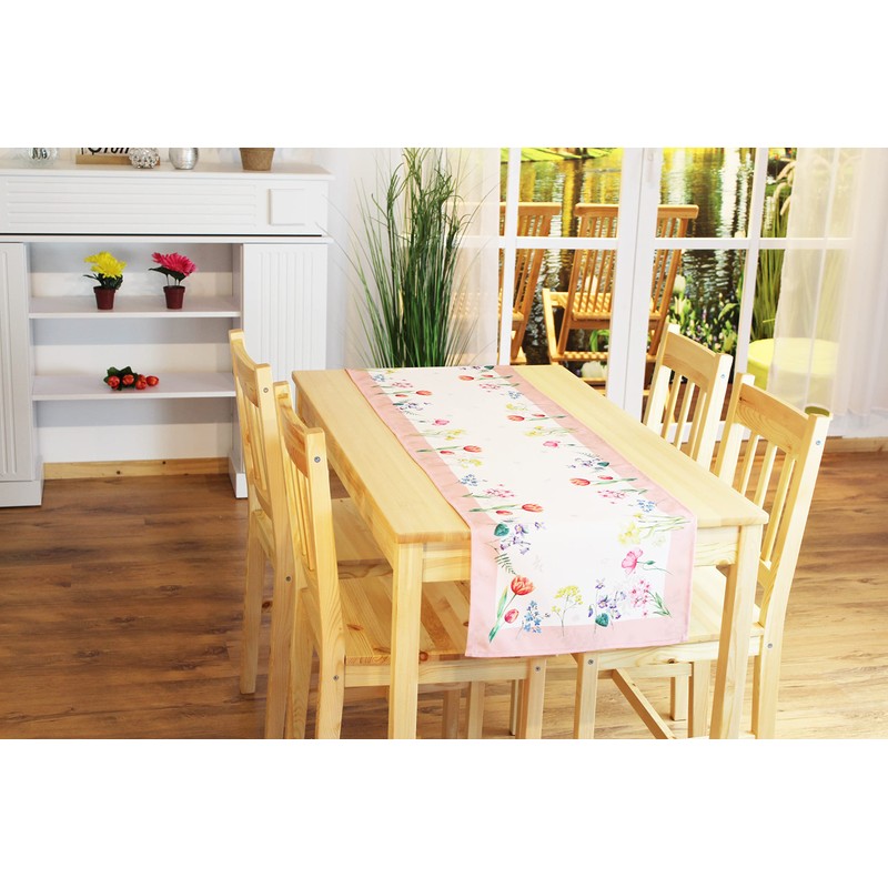 Kamaca Table Runner Flower Meadow High-Quality Print Motif Eyecatcher in