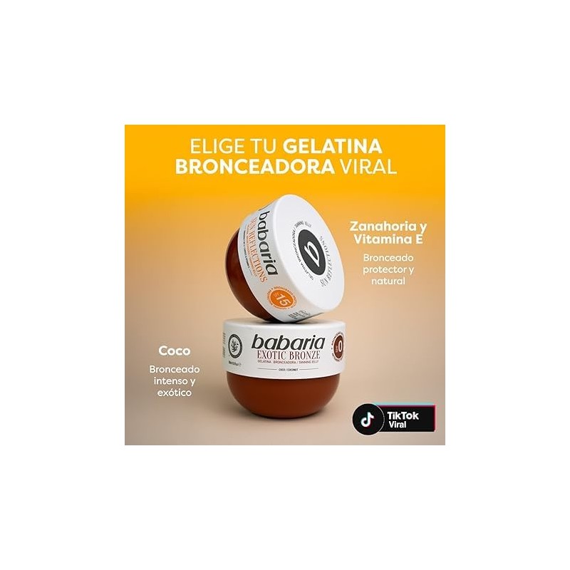 Babaria unisex exotic bronze coconut oil tanning jelly, SPF 0,
