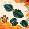18 Pcs Thanksgiving Napkin Rings & Fall Cloth Napkins Set
