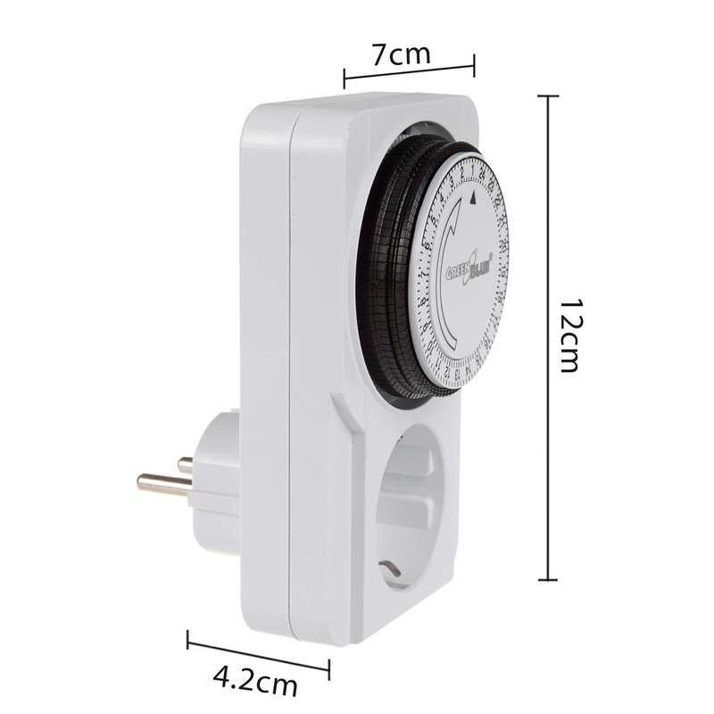Green Blue GB360 F Mechanical Timer Switch, Socket, Analogue Timer,