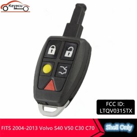 Unbranded Replacement 5Buttons Fobik Shell for Volvo S40 S80 V50 C30 C70 SMART REMOTE KEY